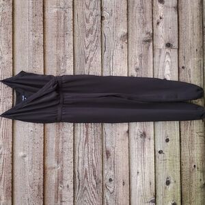 Madewell 1937 black crepe Jumpsuit tie pants joggers XS EUC